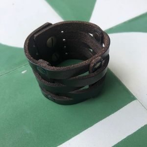 Artisan leather cuff